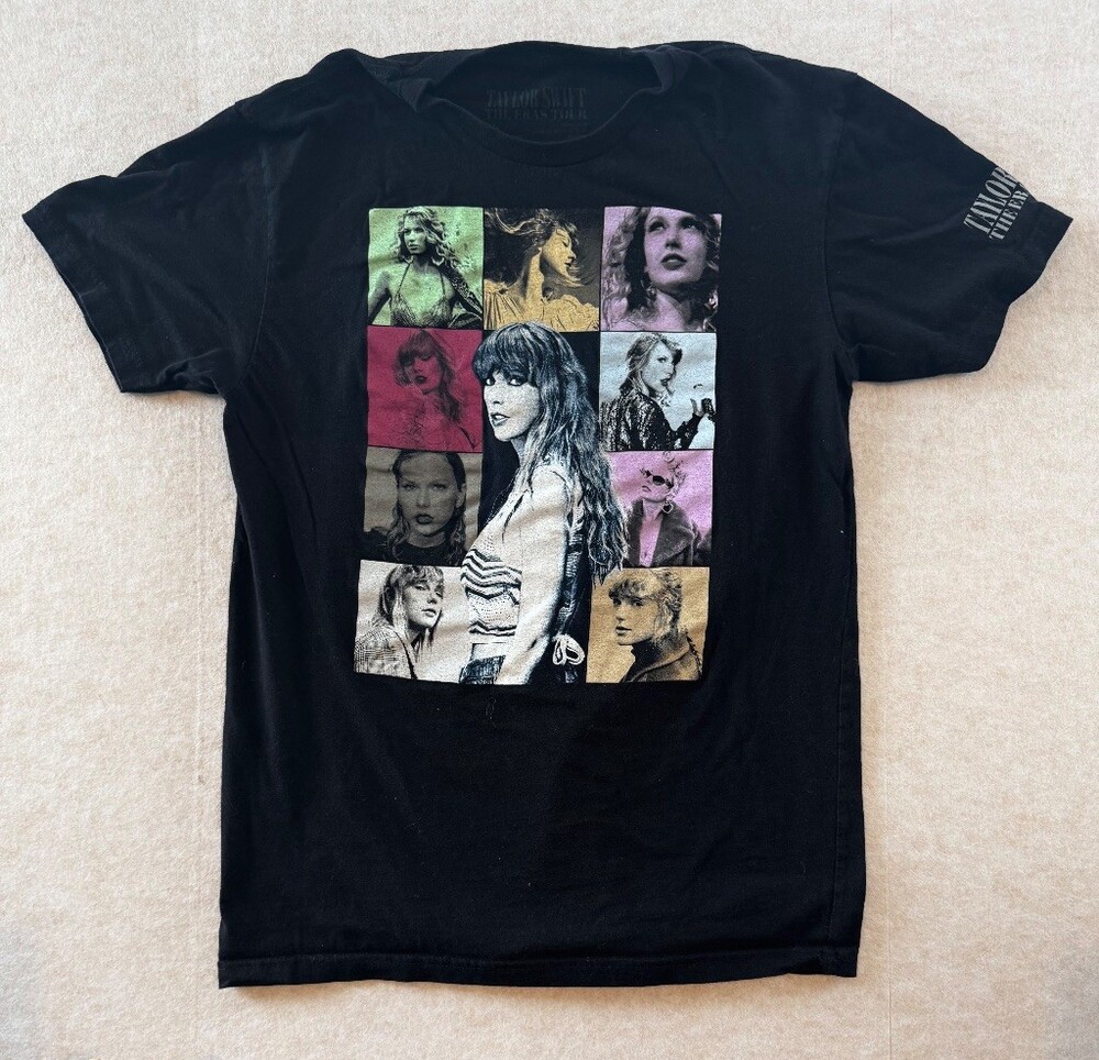 Taylor Swift The Eras Tour T Shirt Medium Black Official 2023 Concert Merch